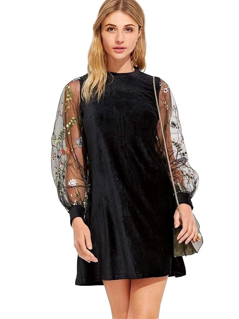 DIDK VELVET TUNIC DRESS L