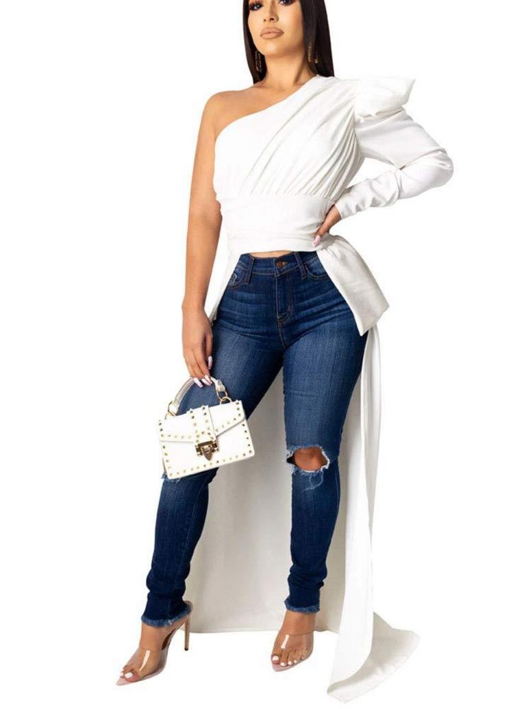 OLUOLIN OFF SHOULDER TOP