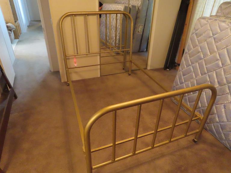 Auction Ohio Painted Brass Bed