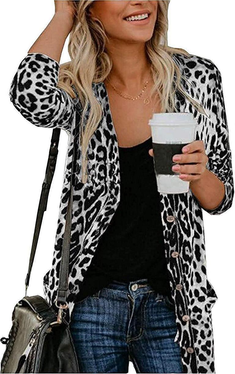 LEOPARD PRINT CARDIGAN