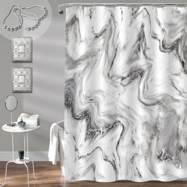 GIBELLE 72X72 GREY SHOWER CUR