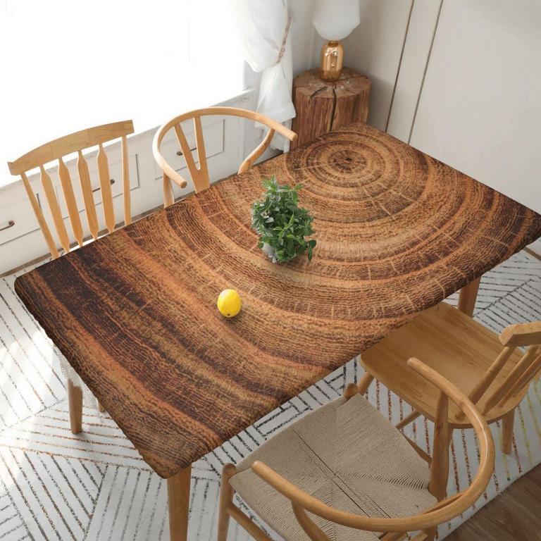 REUSABLE WOOD GRAIN TABLECLOTH