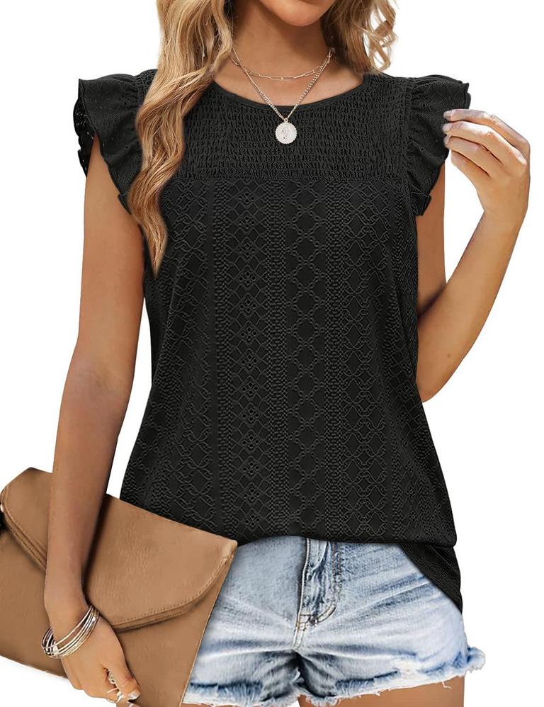 JESCAKOO RUFFLE TANK TOP L