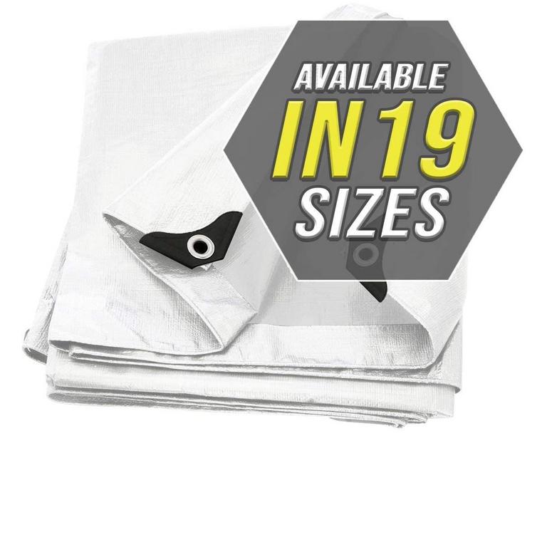 WHITE 24’X24’ HEAVY DUTY TARP