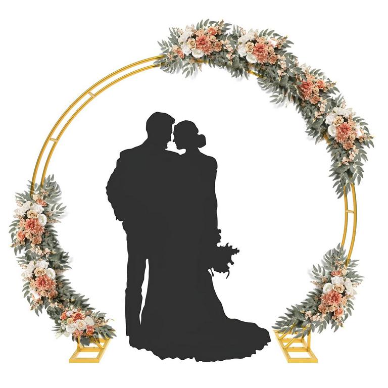 GOLD BALLOON FLOWER ARCH FRAME