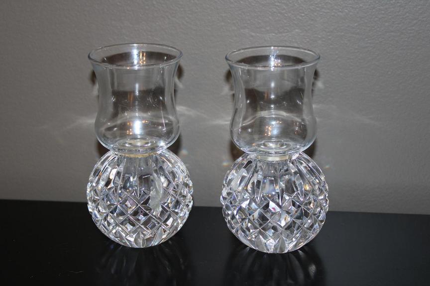 Auction Ohio Waterford Crystal Candlesticks