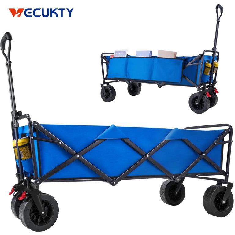 VECUKTY COLLAPSIBLE BLUE WAGON