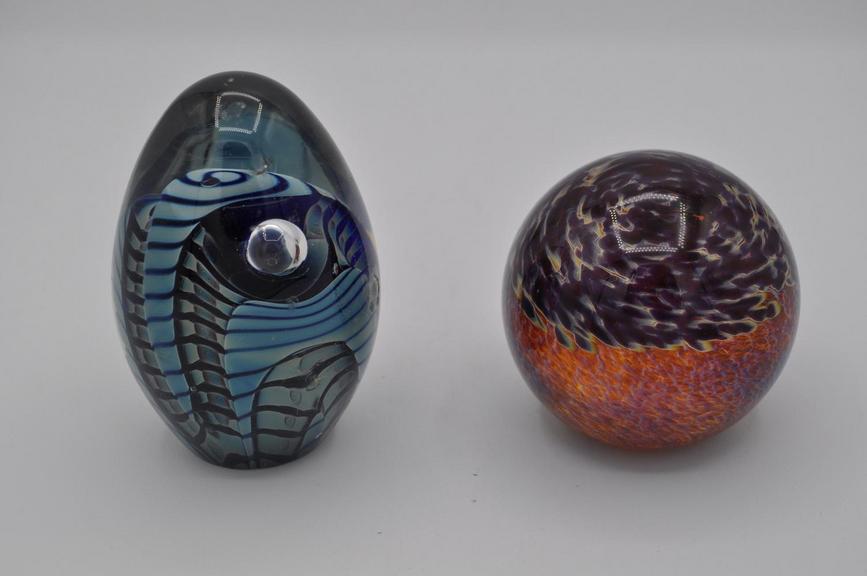 Auction Ohio Pair of Glass Paperweights