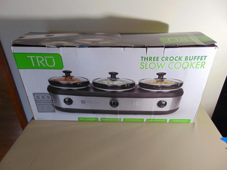 Auction Ohio Tru 3 Crock Slow Cooker
