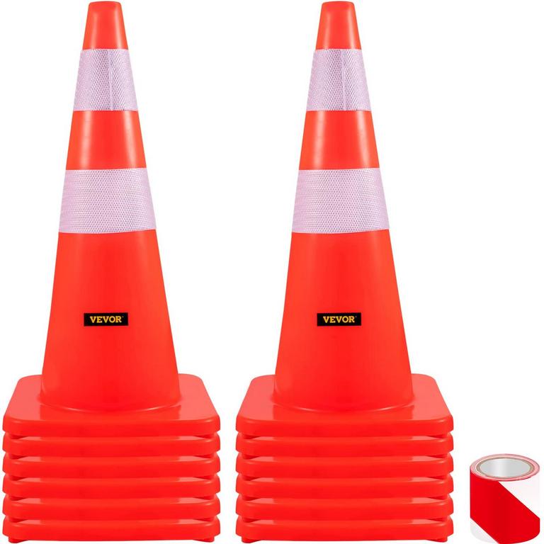 VEVOR 12-PC 28" SAFETY CONES