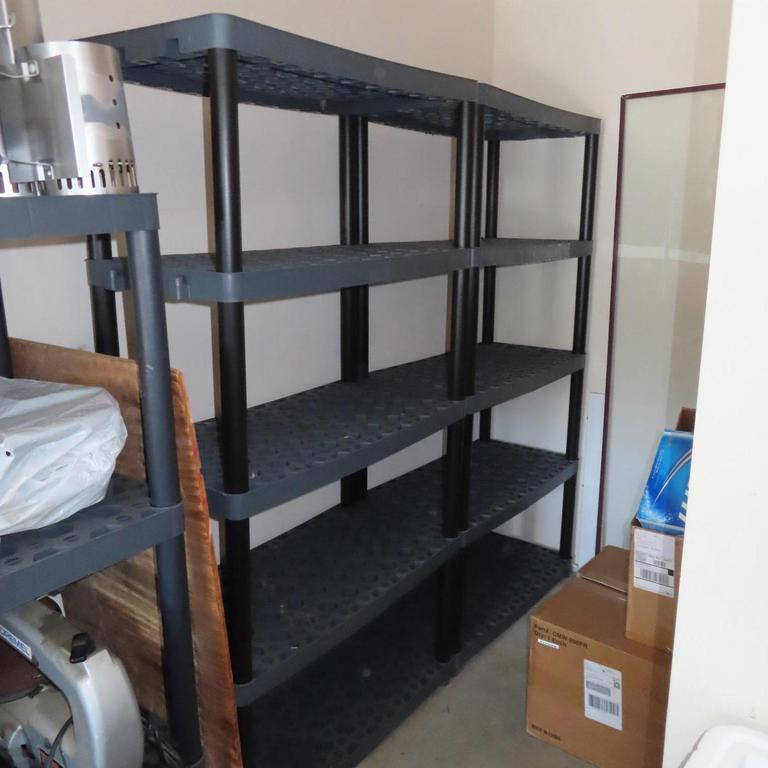 Auction Ohio Plastic Shelving Units