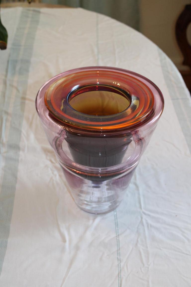 Auction Ohio Glass Vase With Insert