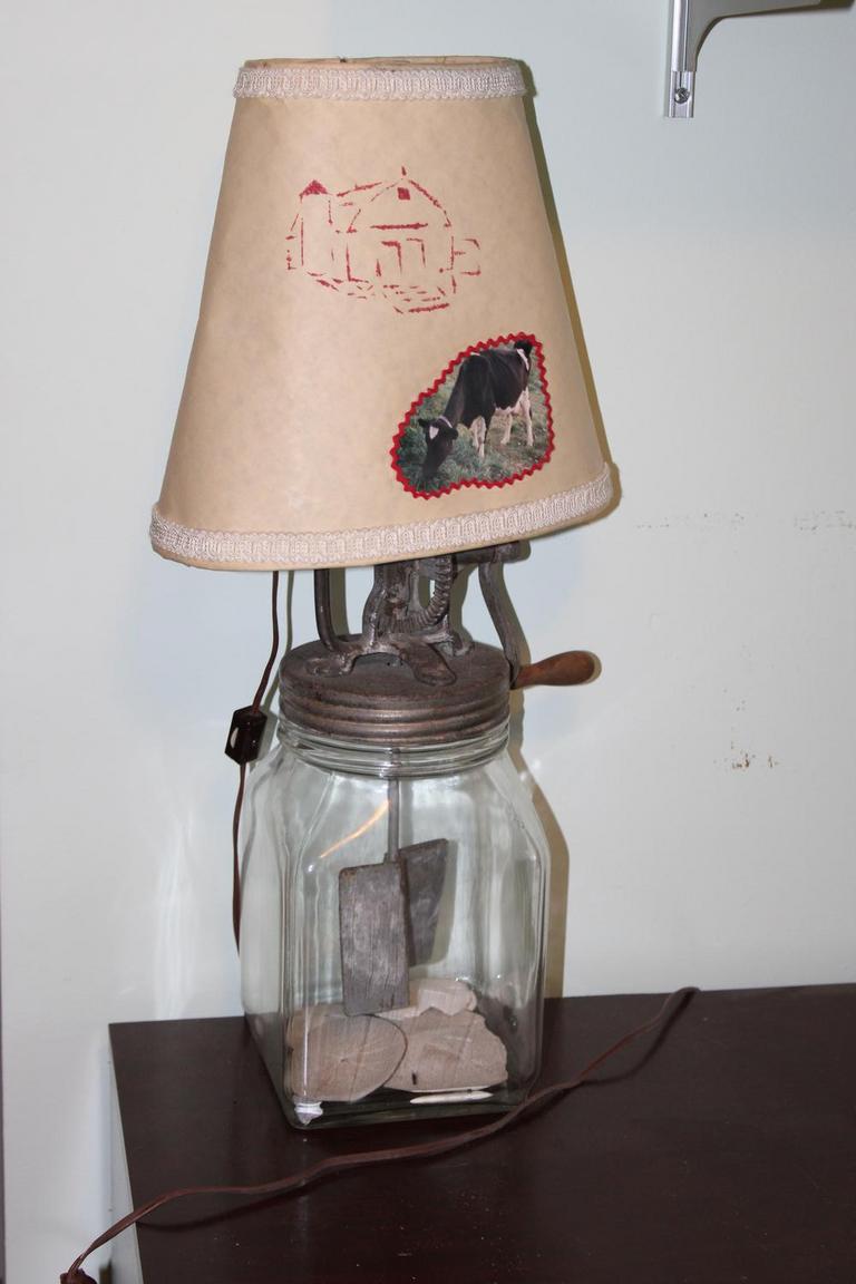 Auction Ohio Butter Churn Lamp