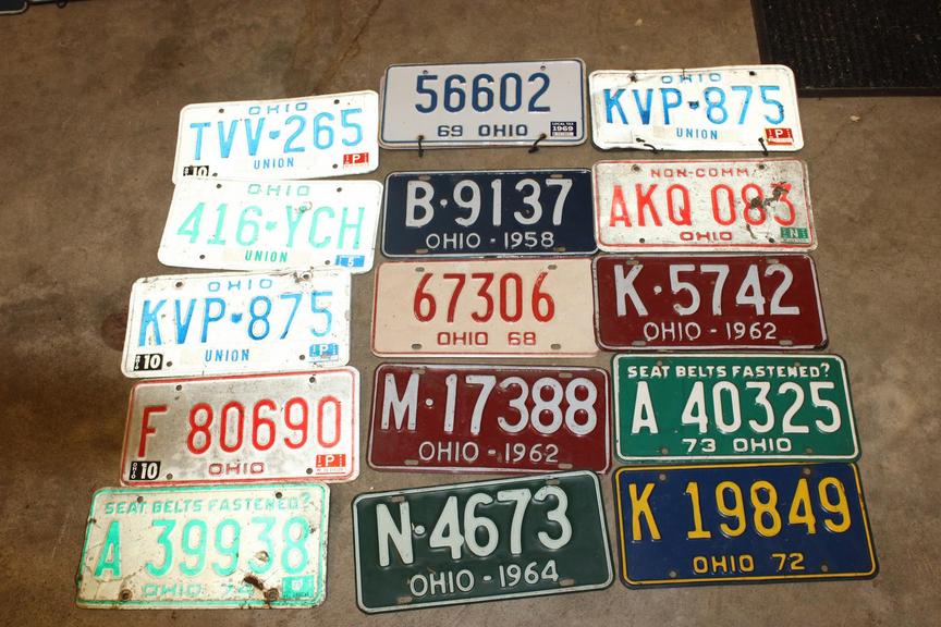 Auction Ohio Ohio License Plates