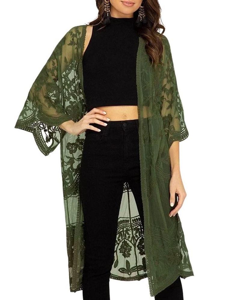 BSUBSEACH LACE KIMONO WOMEN'S S/M/L