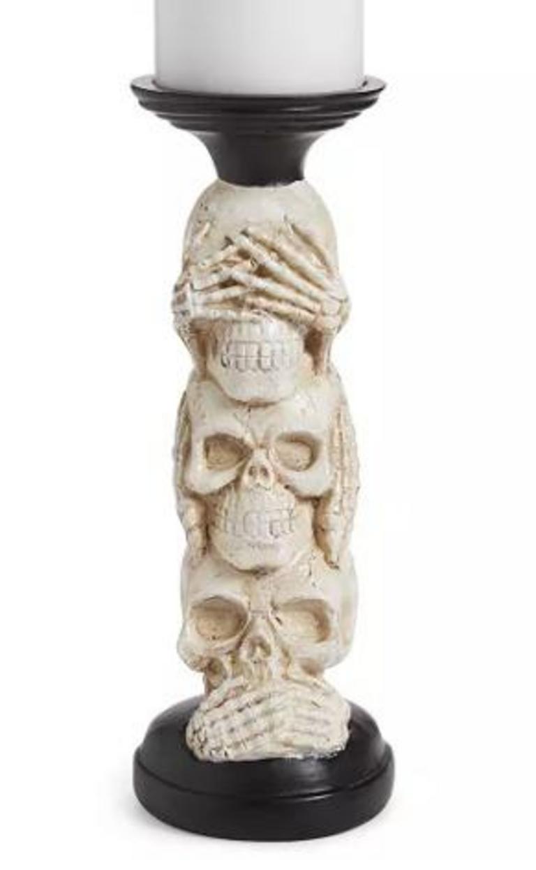 Zipperbuy SKULL CANDLE HOLDER