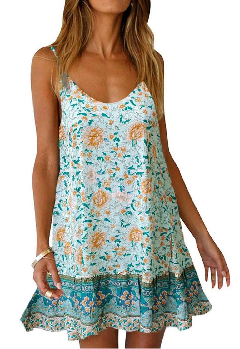 QEARAL BOHO DRESS WOMEN'S XXL