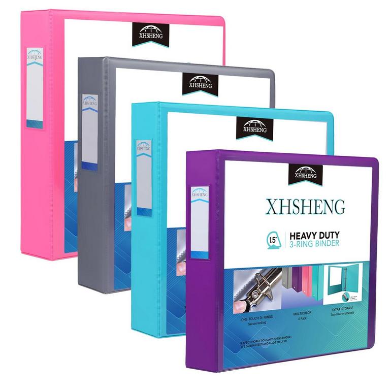 XHSHENG 1.5IN BINDER 4PK