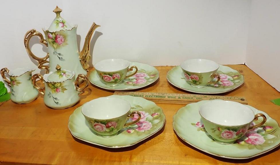 Auction Ohio Lefton China Tea Set for Four