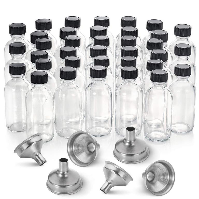 2OZ CLEAR GLASS BOTTLES