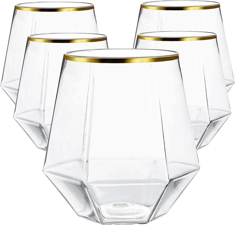 OOJAMI 24CT PLASTIC WINE GLASSES
