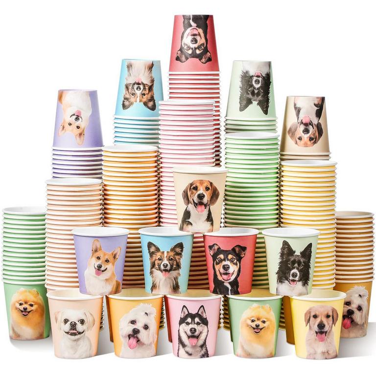 IRENARE 500PCS DOG PAPER CUPS