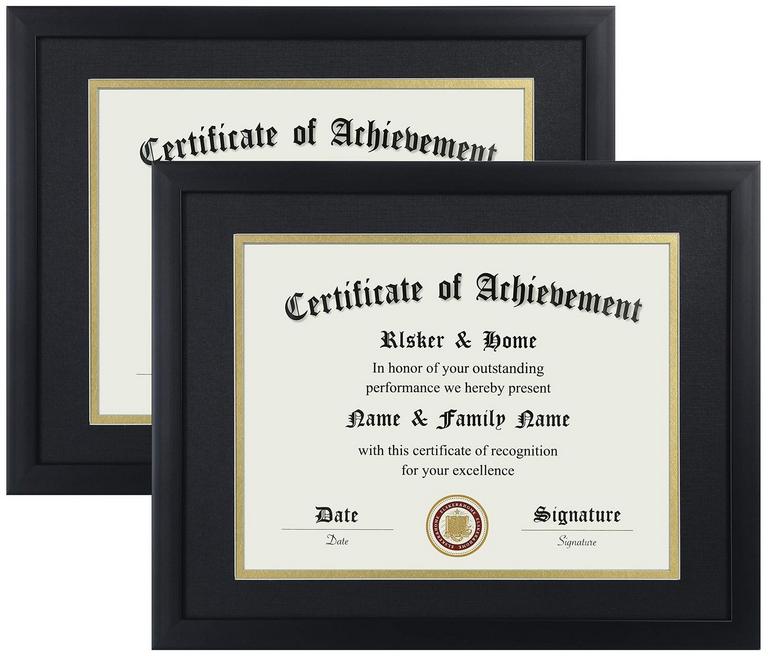 8.5X11 BLACK CERTIFICATE FRAME