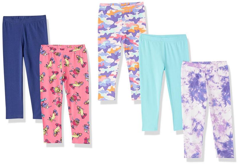 5PK ESSENTIALS CAPRI LEGGINGS GIRL'S 2XL