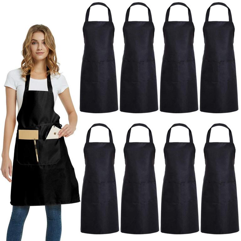 DUSKCOVE 8PK BLACK APRONS