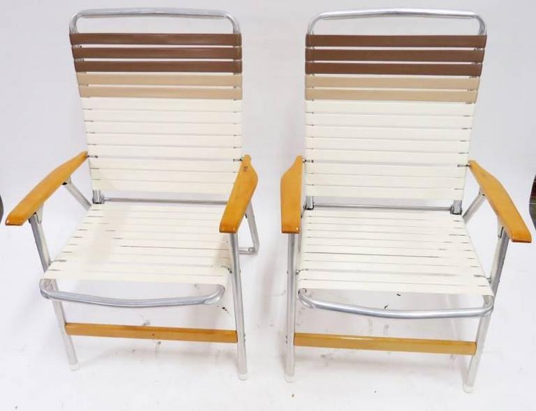 Auction Ohio 2 Vintage Folding Lawn Chairs