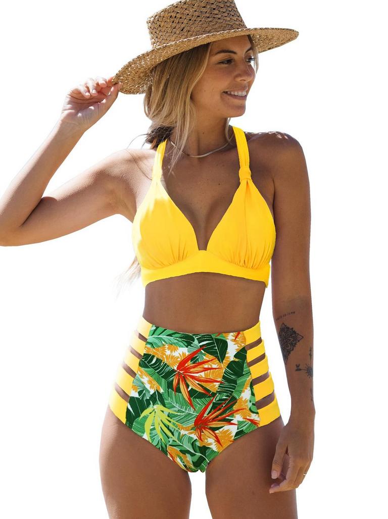 SPORLIKE WOMEN'S HIGH WAIST BIKINI 