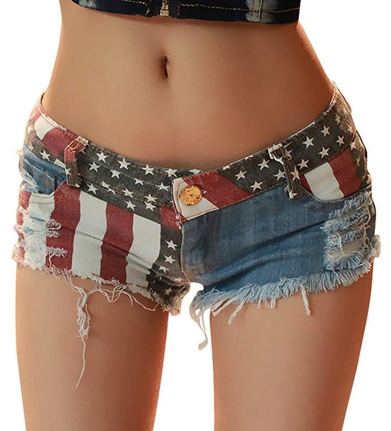 CHOUYATOU XS DENIM SHORTS WOMEN'S