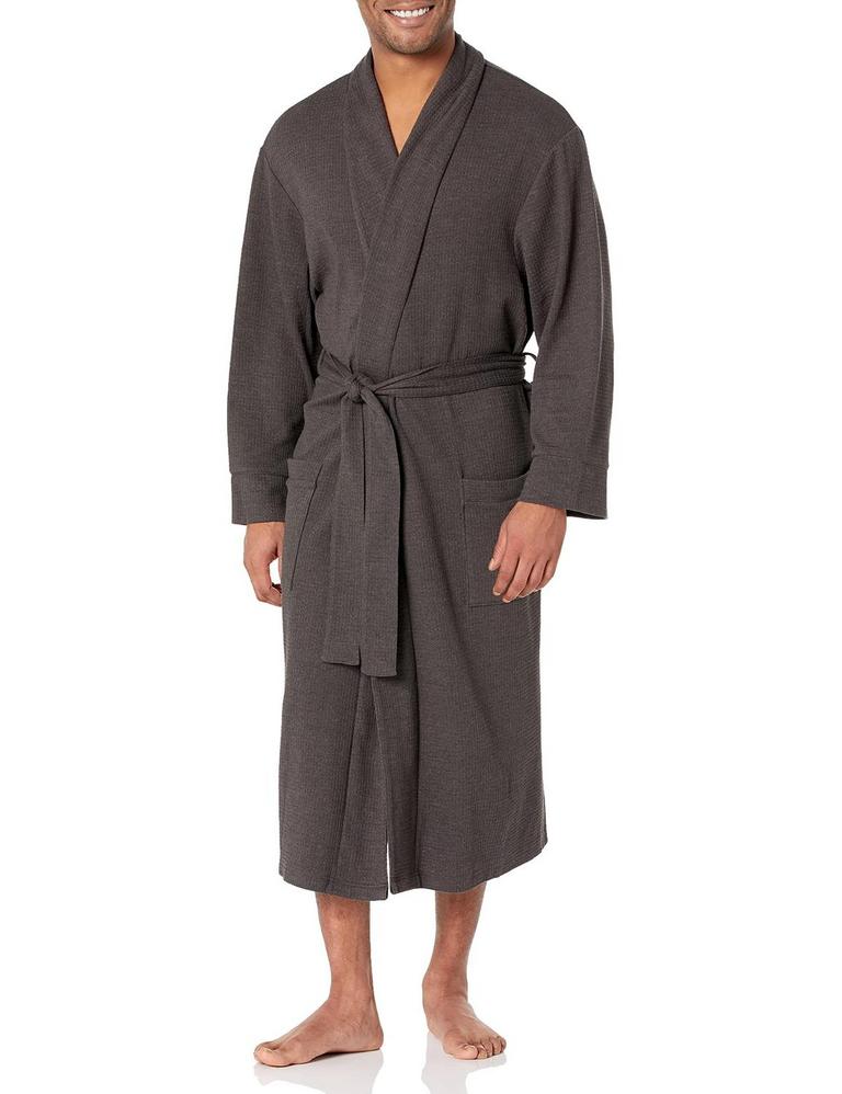 ESSENTIALS MEN'S WAFFLE ROBE M/L