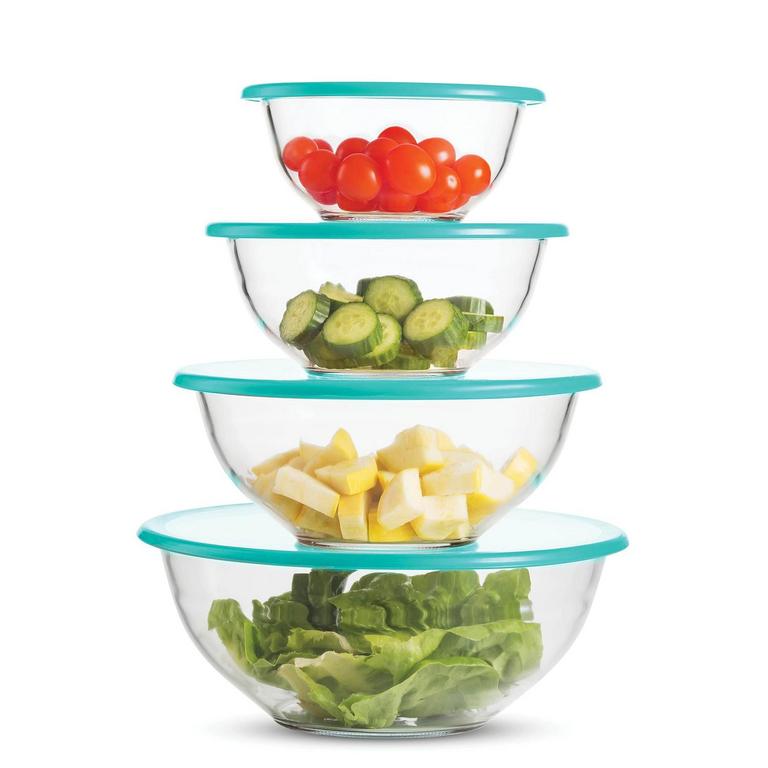 8-PC GLASS MIXING BOWLS