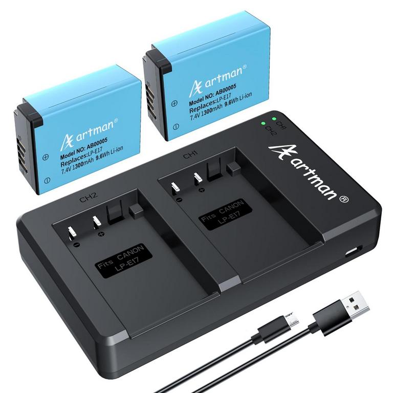 ARTMAN 2-PACK LP-E17 BATTERIES