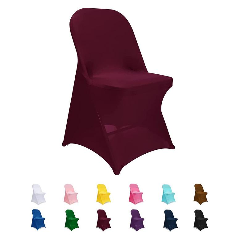 JIEQIER BURGUNDY CHAIR COVERS