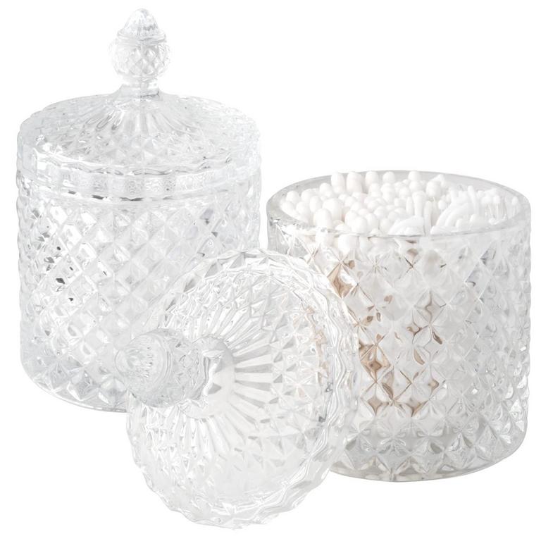 2PK GLASS APOTHECARY JARS