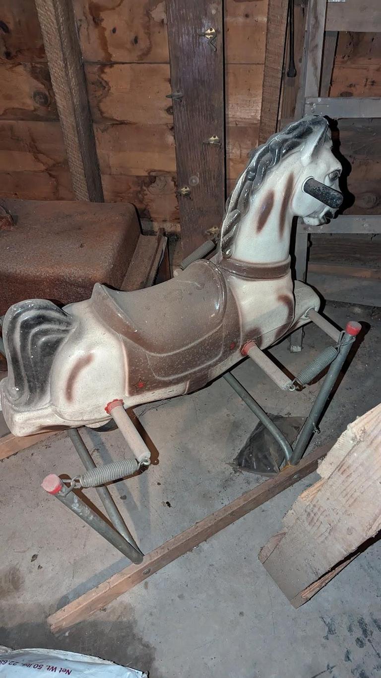 Auction Ohio Vintage plastic rocking horse