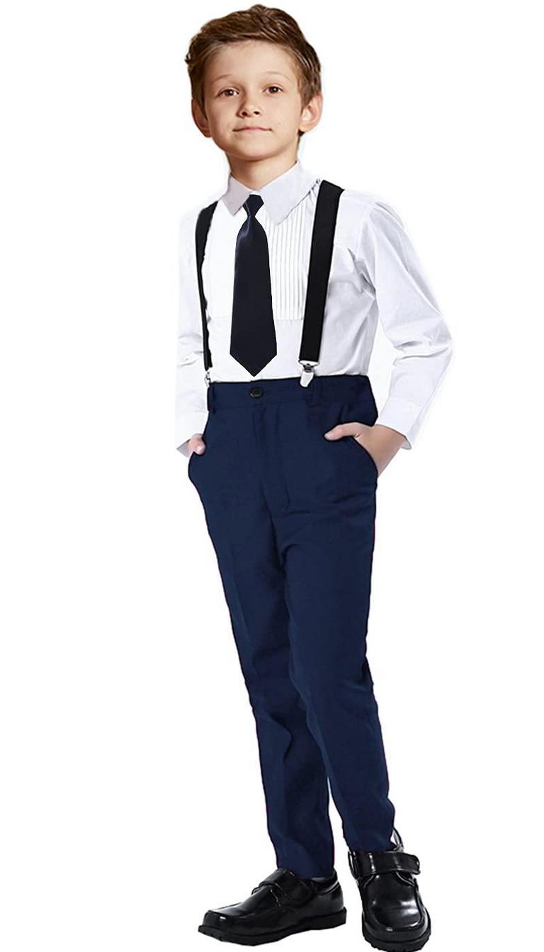 BOYS FORMAL SUSPENDERS SUIT 8