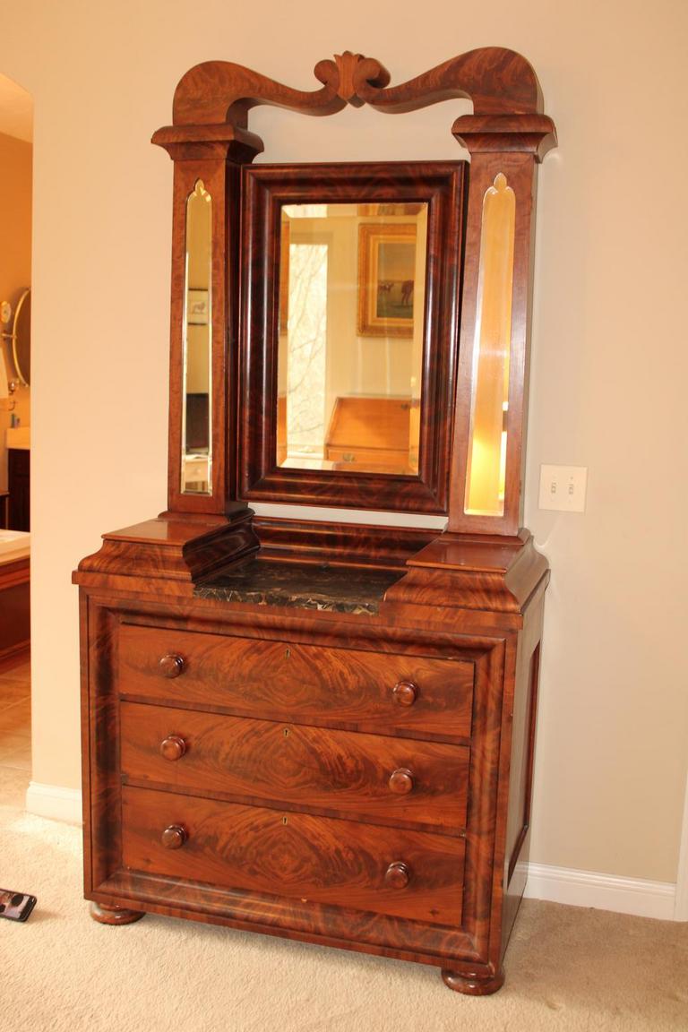 Auction Ohio Empire Dresser & Mirror