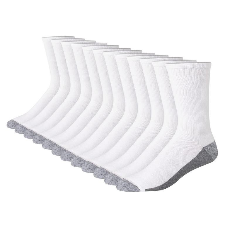 HANES M CREW SOCKS 12PK