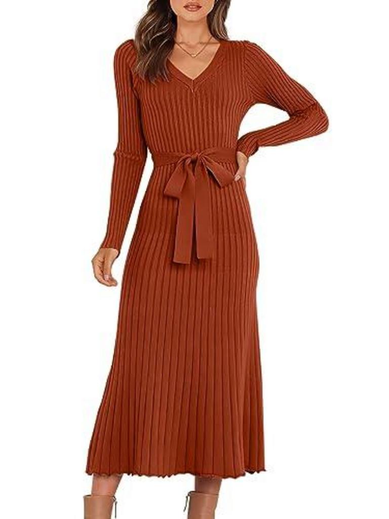 ANRABESS WOMEN'S SWEATER DRESS