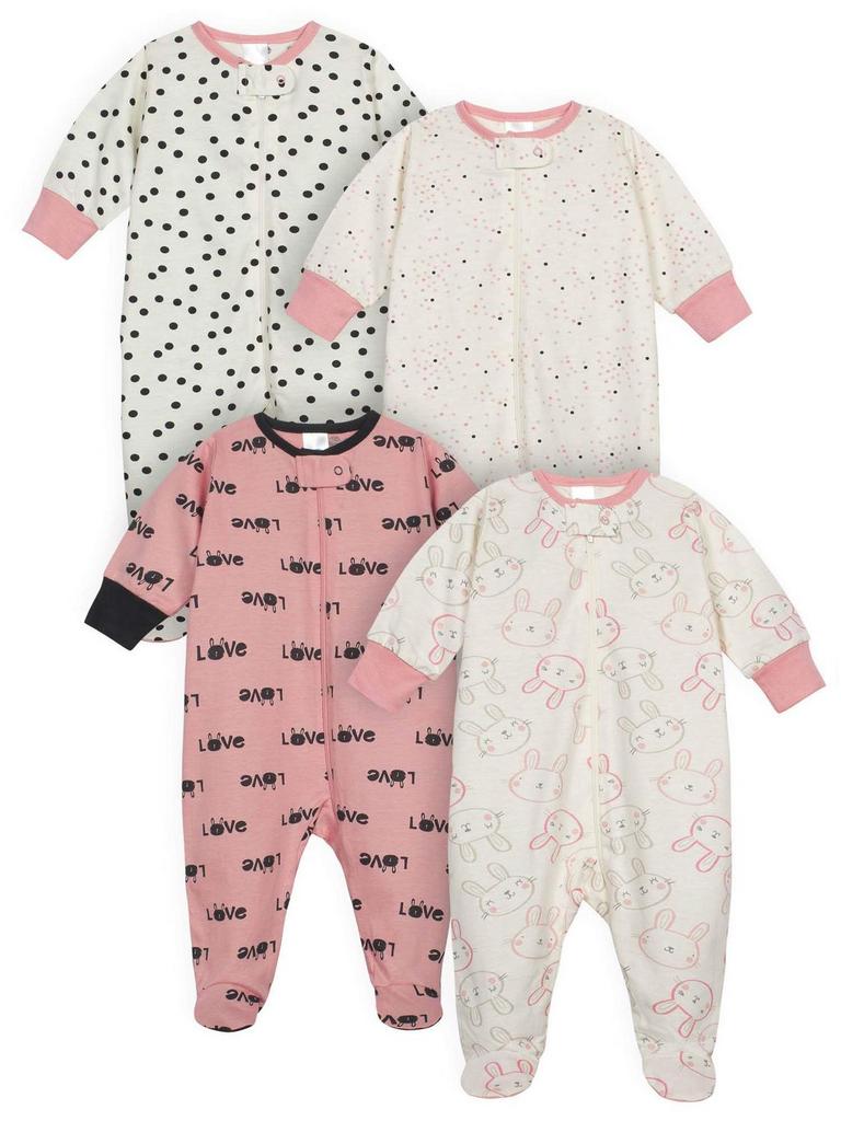 ONESIES 3-6M GIRL SLEEP FOOTI