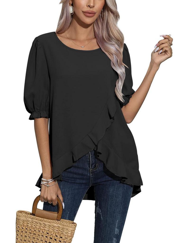 LAQEYKO RUFFLE BLOUSE 