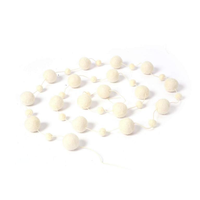 GLACIART ONE FELT BALL GARLAND