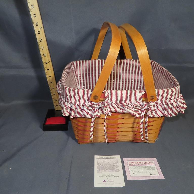 Auction Ohio Longaberger Sweetheart Basket