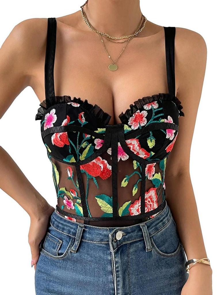 MILUMIA LACE BODYSUIT LG