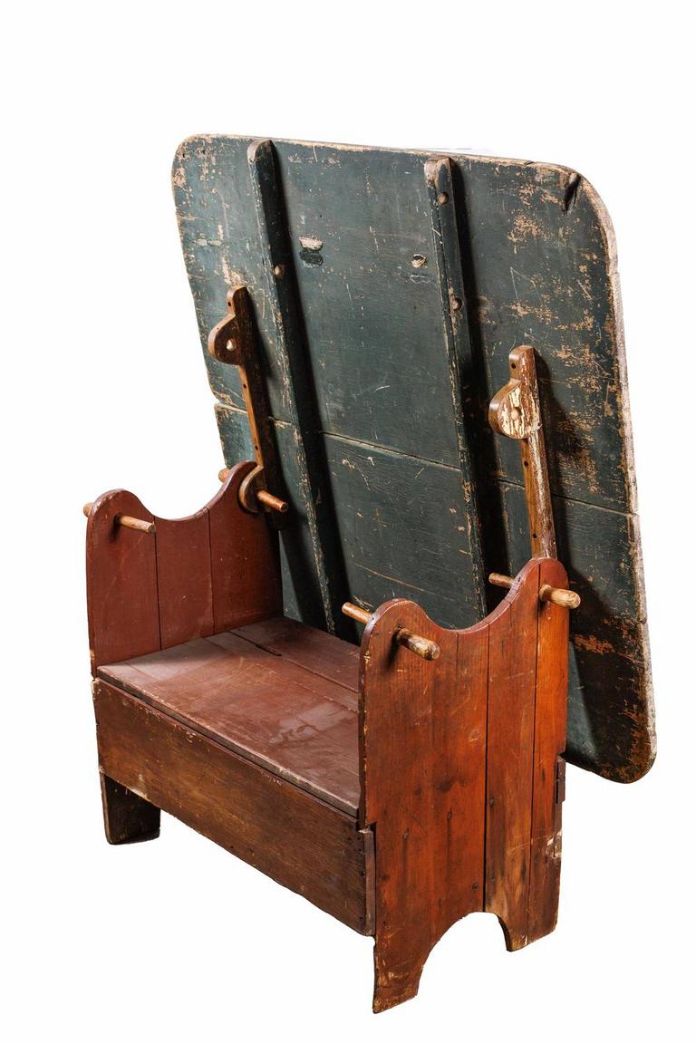 Auction Ohio Antique Flip Top Bench Table