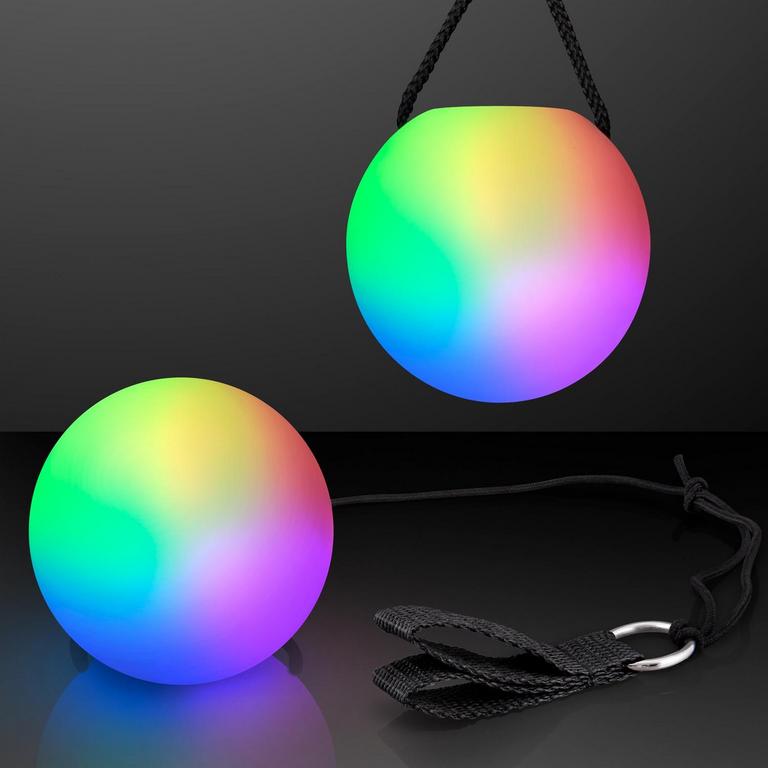 2 RAVE TOY LED POI BALLS