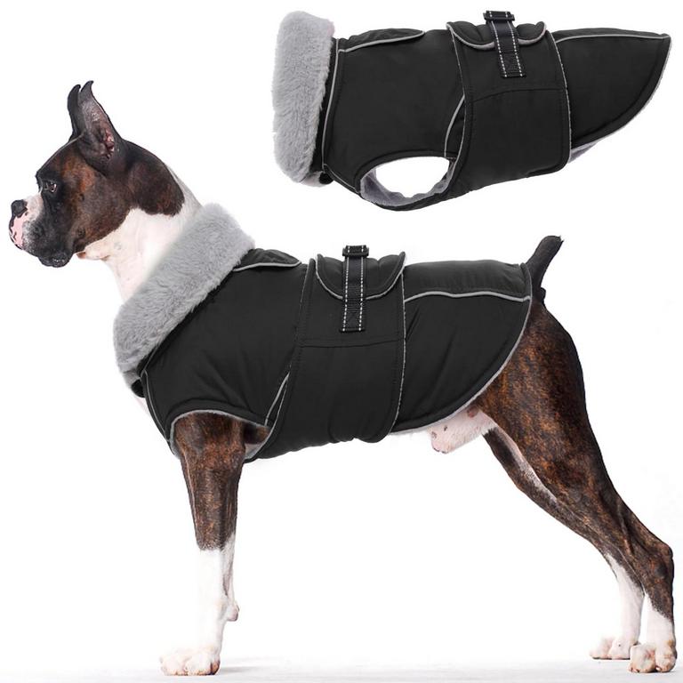 LELEPET DOG COAT L BLACK